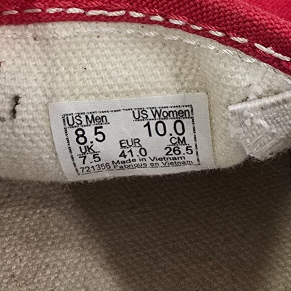 Vans Classic Slip-On Checkerboard Skate Shoes - red and black colorway - Picture 9 of 9